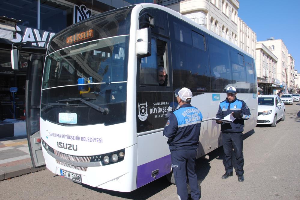 Şanlıurfa’da özel halk otobüslerine denetim