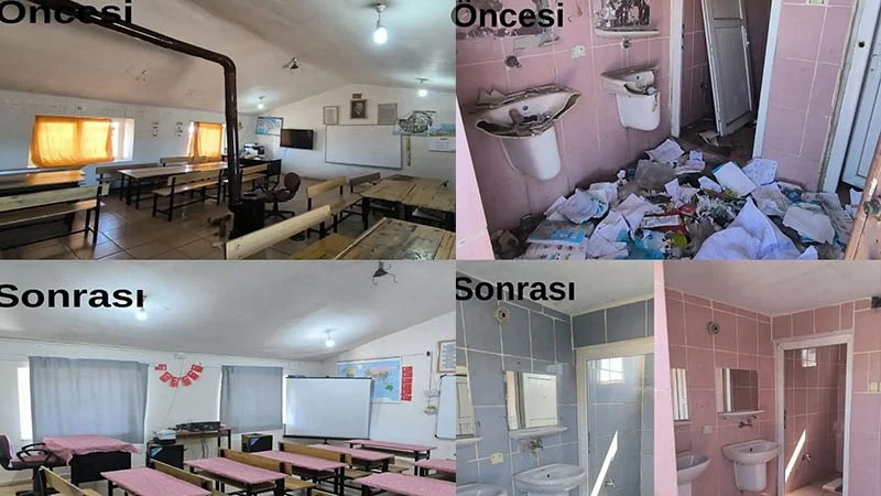 Şanlıurfa’da Köy Okuluna Fedakâr Dokunuş